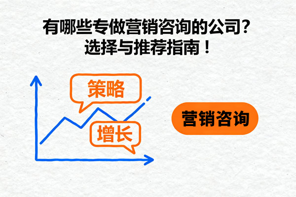 有哪些專做營銷咨詢的公司？選擇與推薦指南！